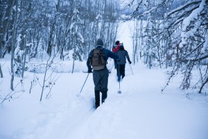 Pre-dawn ski to Coyote Rock.