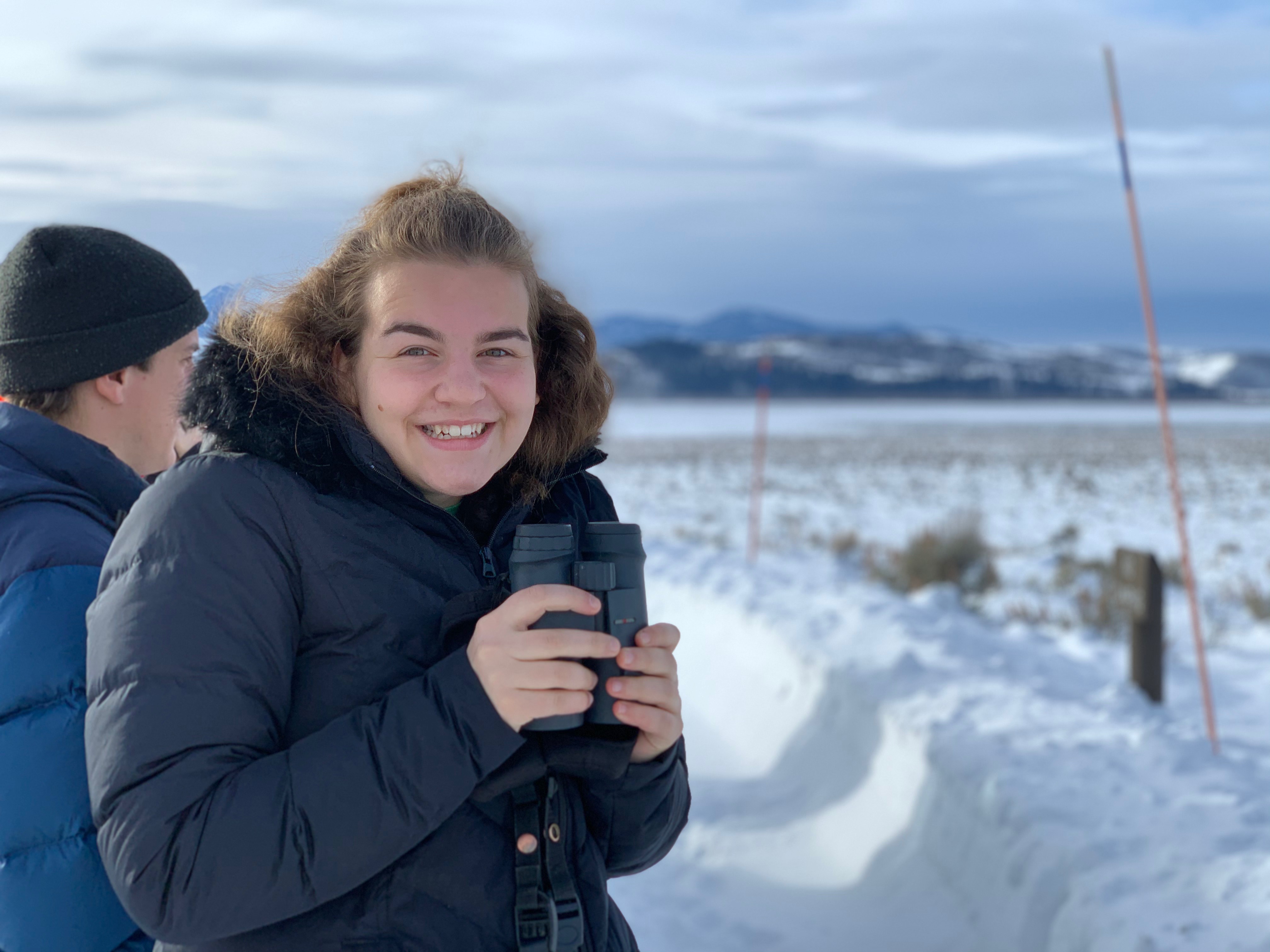 Jordan is THRILLED to see a Moose