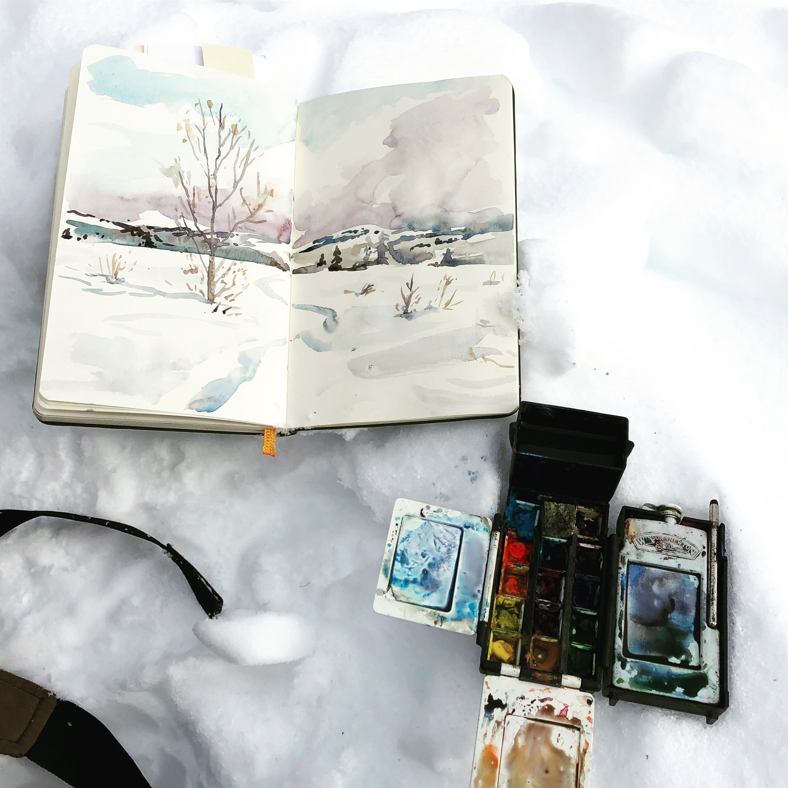 Plein air painting by art instructor, Caitlin Heimerl