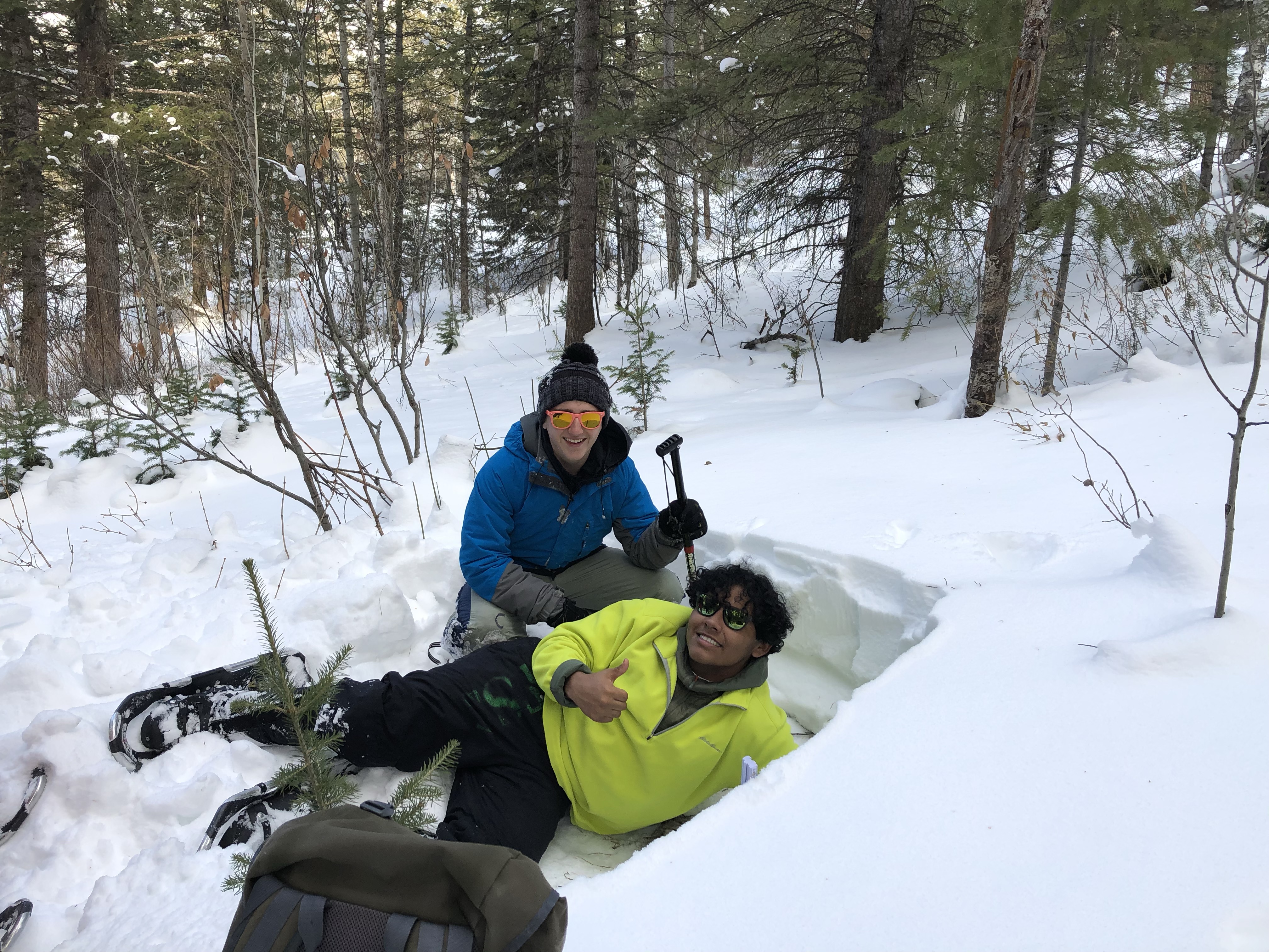 Ivander and Noah collecting data