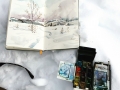 Plein air painting by art instructor, Caitlin Heimerl