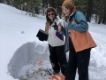 Lauren and Katherine collecting data