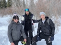 Japhet, Johannes, and Lucia in the field