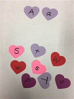 Matching Letters - Hearts