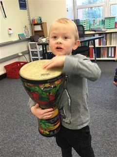 kid with drum
